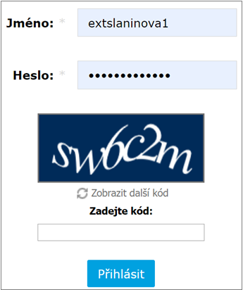 Opakované přihlášení do aplikace